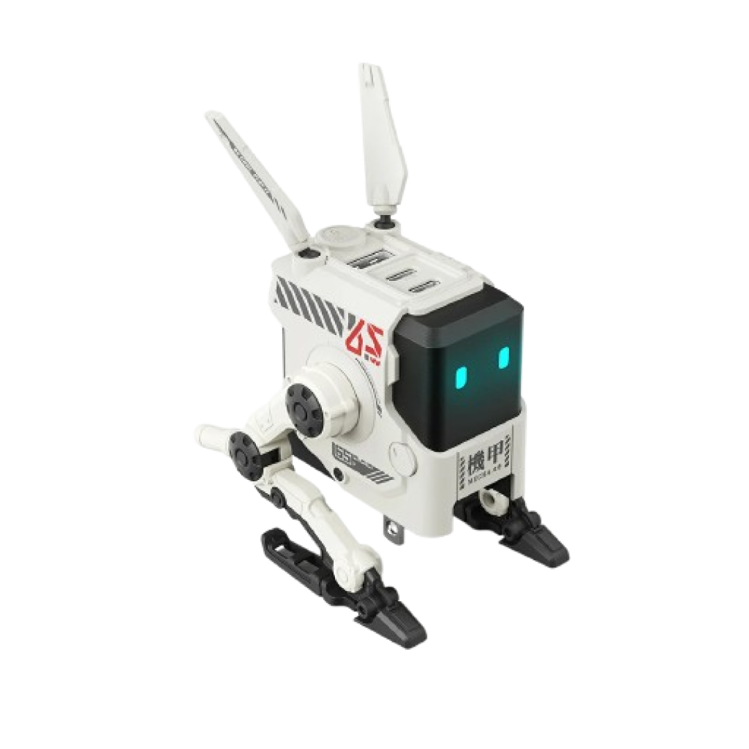 The Alpha65 is a stylish, high-performance GaN (Gallium Nitride) wall charger from GravaStar, designed to combine futuristic aesthetics with practical power delivery. The white (Dawn White) variant gives it a clean, modern appearance that fits well with minimalist or light-themed setups.