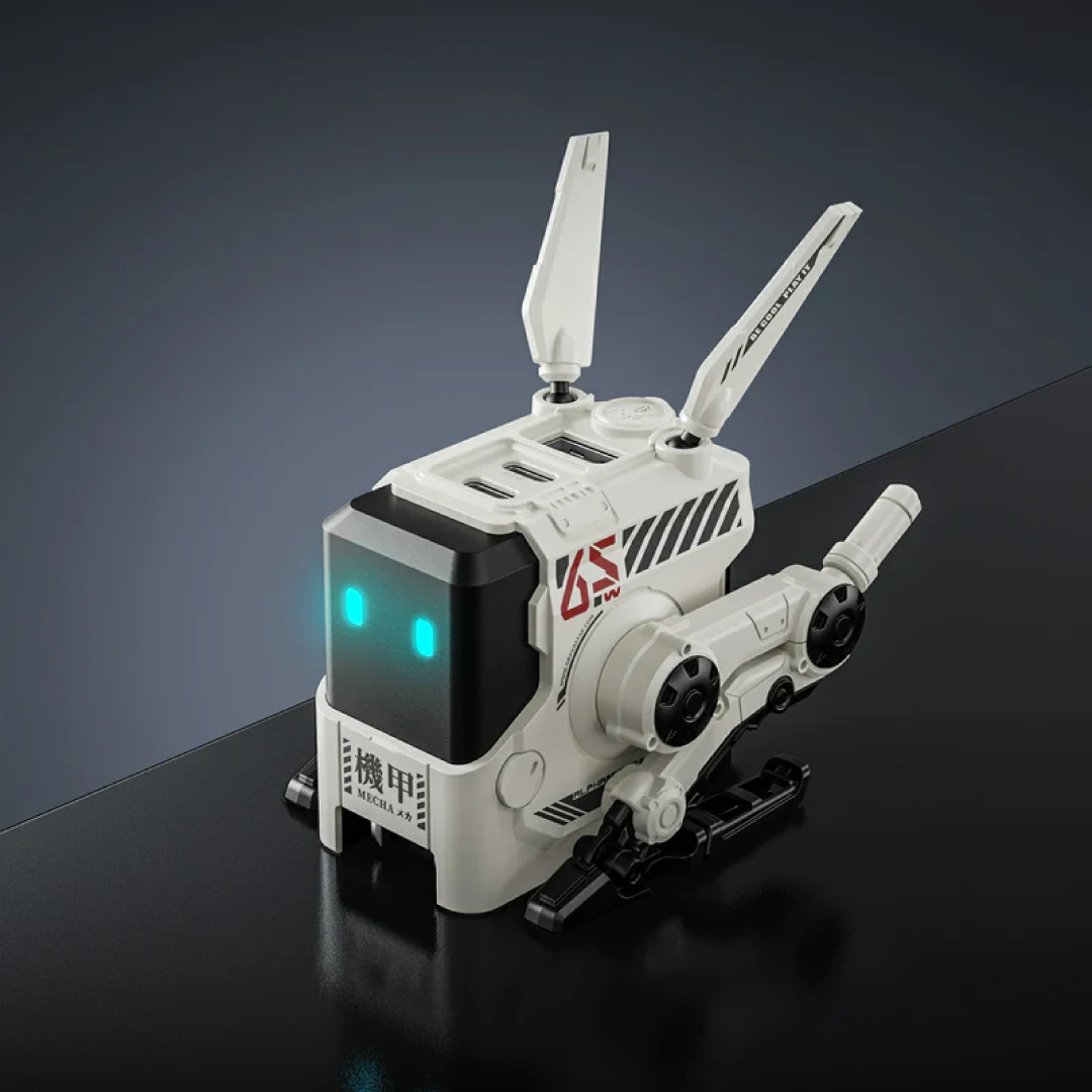 The Alpha65 is a stylish, high-performance GaN (Gallium Nitride) wall charger from GravaStar, designed to combine futuristic aesthetics with practical power delivery. The white (Dawn White) variant gives it a clean, modern appearance that fits well with minimalist or light-themed setups.