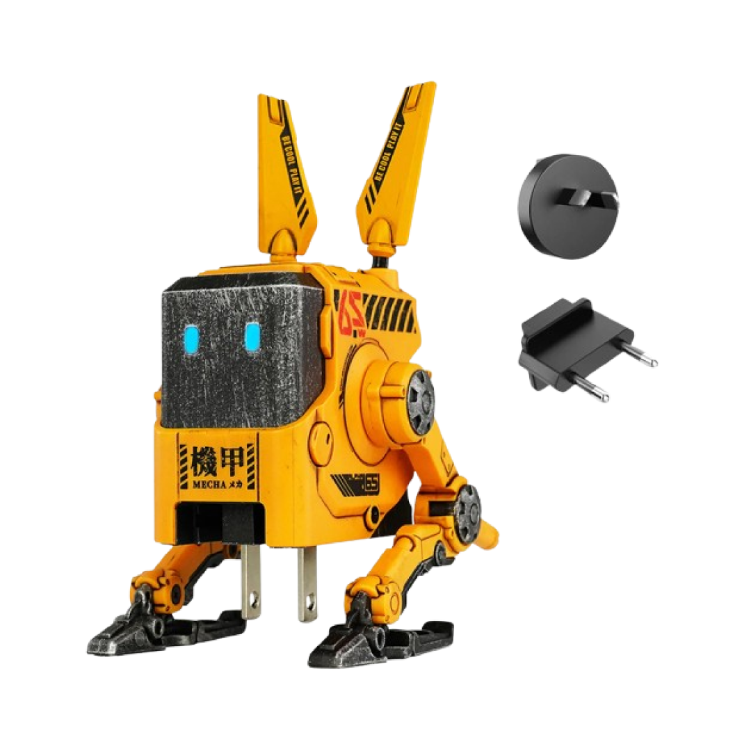 The Alpha65 War-Damaged Yellow (also called Combat Yellow / War-Damaged Yellow Special Edition) is a limited edition 65 W GaN fast charger with bold styling and high utility. It combines cutting-edge charging tech with a striking, rugged aesthetic.