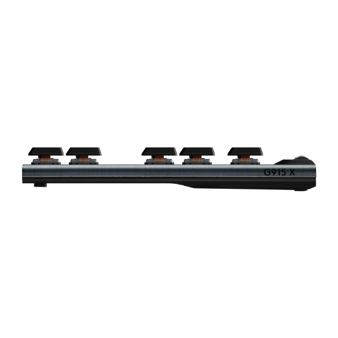 Logitech G915 X LIGHTSPEED TKL delivers iconic speed, accuracy, and customization with a sleek, tenkeyless design. This wireless gaming keyboard features tri-mode connectivity, KEYCONTROL, GL mechanical switches, and LIGHTSYNC RGB.
