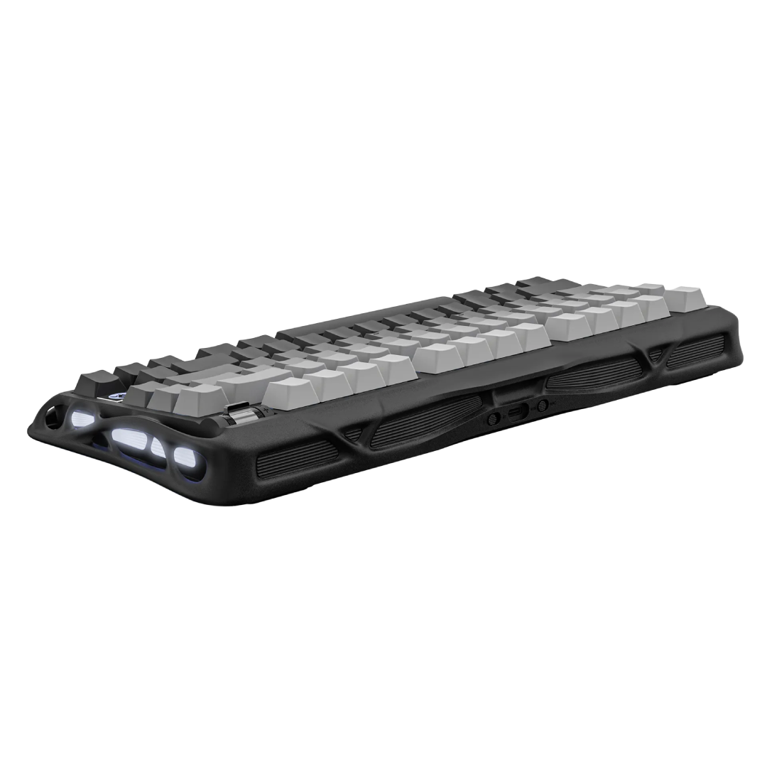 Premium 75% wireless mechanical keyboard that combines bold sci-fi aesthetics with high performance and flexibility.