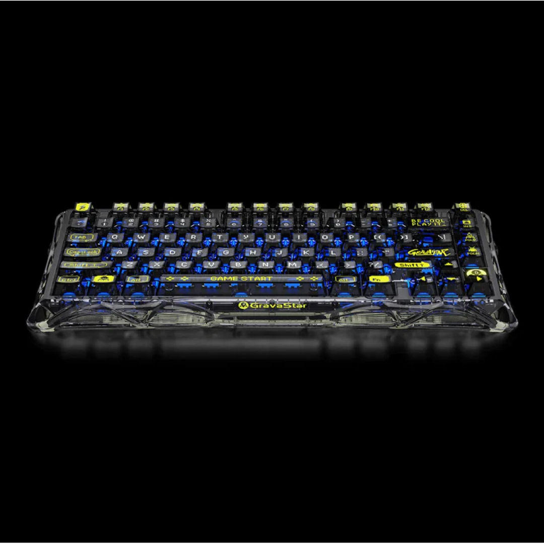 75% mechanical gaming keyboard that seamlessly blends futuristic aesthetics with high-performance features. Designed for gamers and enthusiasts, it offers a compact layout, customizable RGB lighting, and versatile connectivity options.