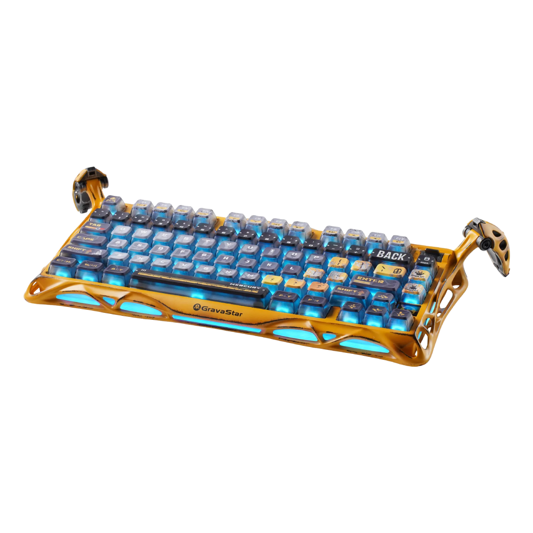 limited-edition 75% mechanical gaming keyboard that combines rugged aesthetics with high-performance features. Each unit is uniquely handcrafted, embracing imperfections to create a one-of-a-kind design.