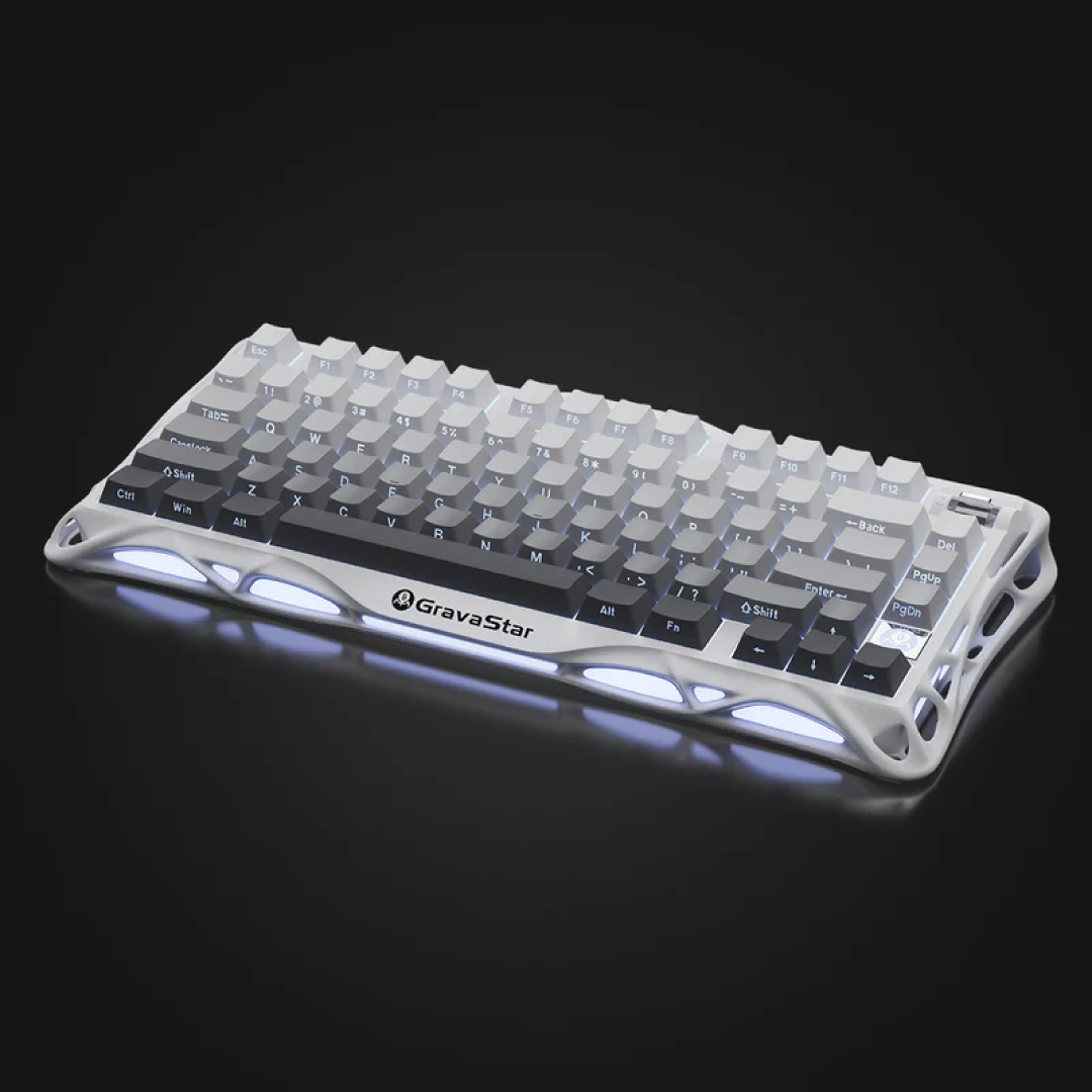 Step into a world where elegance meets performance with the Mercury K1 in Gradient White. This 75% wireless mechanical keyboard blends refined aesthetics, advanced features, and user-friendly design to deliver something truly special for gamers, creators, and keyboard lovers.