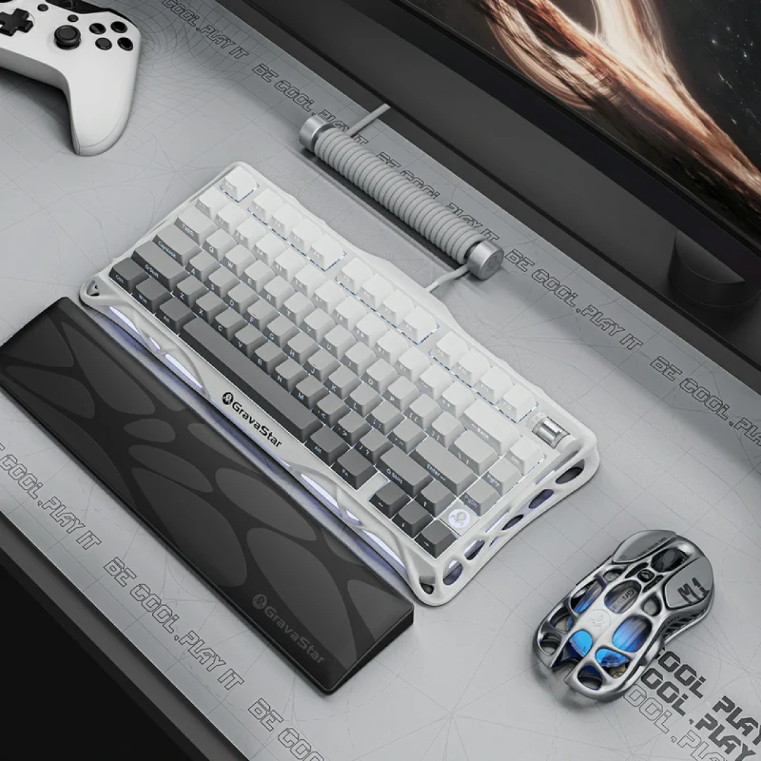 Step into a world where elegance meets performance with the Mercury K1 in Gradient White. This 75% wireless mechanical keyboard blends refined aesthetics, advanced features, and user-friendly design to deliver something truly special for gamers, creators, and keyboard lovers.
