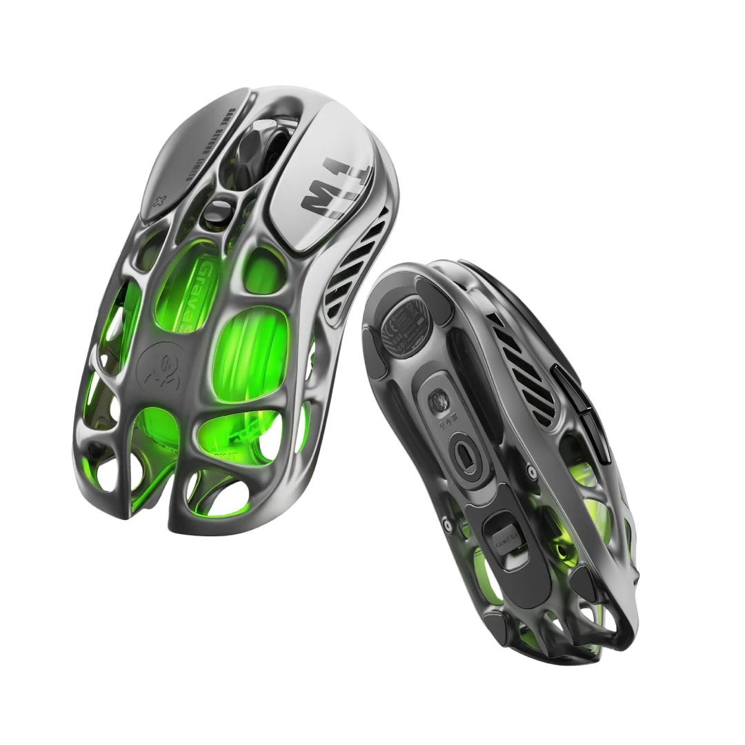 The Mercury M1 Pro – Gunmetal Gray is a premium gaming mouse that combines advanced technology with a sophisticated design. Crafted from durable magnesium alloy, it features a hollowed-out frame that not only reduces weight but also enhances airflow, keeping your hand cool during intense gaming sessions. The gunmetal gray finish adds a touch of elegance, making it a standout accessory for any gaming setup.