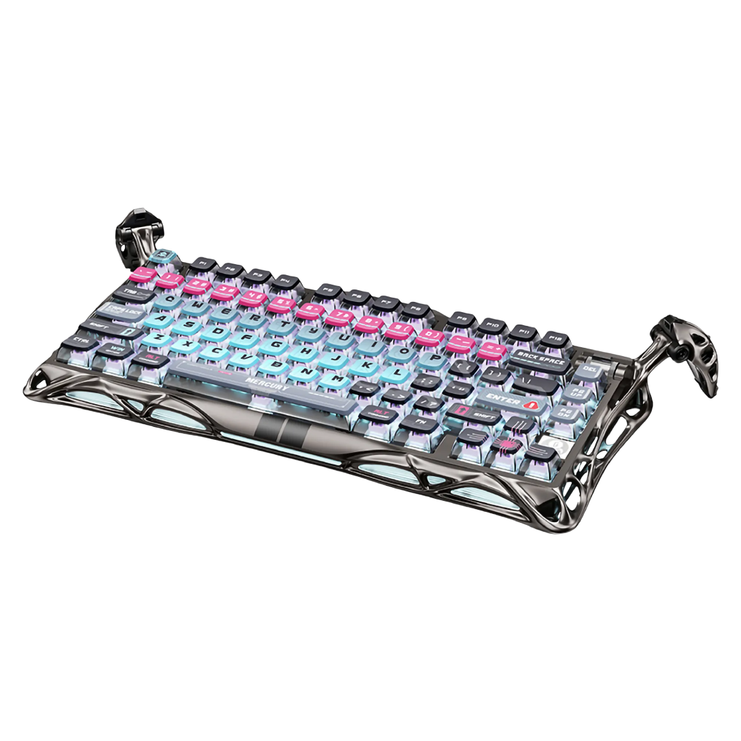 The Mercury V75 Pro Cyberpunk is a premium 75% mechanical keyboard that combines cutting-edge technology with a futuristic design. Featuring Hall Effect magnetic switches, ultra-low latency, and customizable RGB lighting, it’s engineered for competitive gaming and high-speed typing. The Cyberpunk edition showcases a sleek, industrial aesthetic with metallic baked coating and Stealth Gray accents, making it a standout piece on any desk.