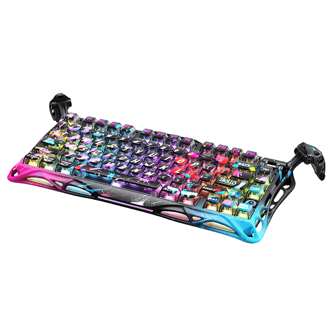 The Mercury V75 Pro – Neon Graffiti is a premium 75% mechanical keyboard that combines cutting-edge Hall Effect magnetic switch technology with a vibrant, hand-painted graffiti design. Engineered for competitive gaming and high-speed typing, it offers ultra-low latency, customizable actuation, and a robust build quality. The Neon Graffiti edition showcases a bold, street-art-inspired aesthetic, making it a standout piece on any desk.