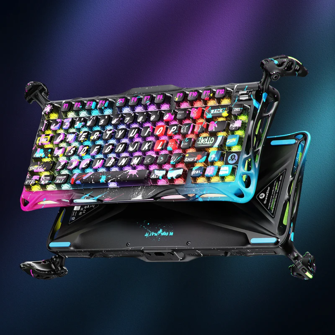 The Mercury V75 Pro – Neon Graffiti is a premium 75% mechanical keyboard that combines cutting-edge Hall Effect magnetic switch technology with a vibrant, hand-painted graffiti design. Engineered for competitive gaming and high-speed typing, it offers ultra-low latency, customizable actuation, and a robust build quality. The Neon Graffiti edition showcases a bold, street-art-inspired aesthetic, making it a standout piece on any desk.