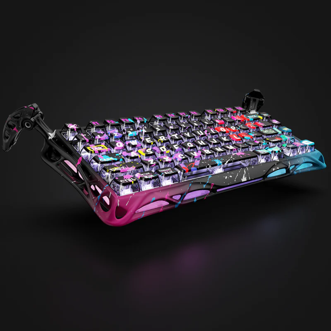 The Mercury V75 Pro – Neon Graffiti is a premium 75% mechanical keyboard that combines cutting-edge Hall Effect magnetic switch technology with a vibrant, hand-painted graffiti design. Engineered for competitive gaming and high-speed typing, it offers ultra-low latency, customizable actuation, and a robust build quality. The Neon Graffiti edition showcases a bold, street-art-inspired aesthetic, making it a standout piece on any desk.