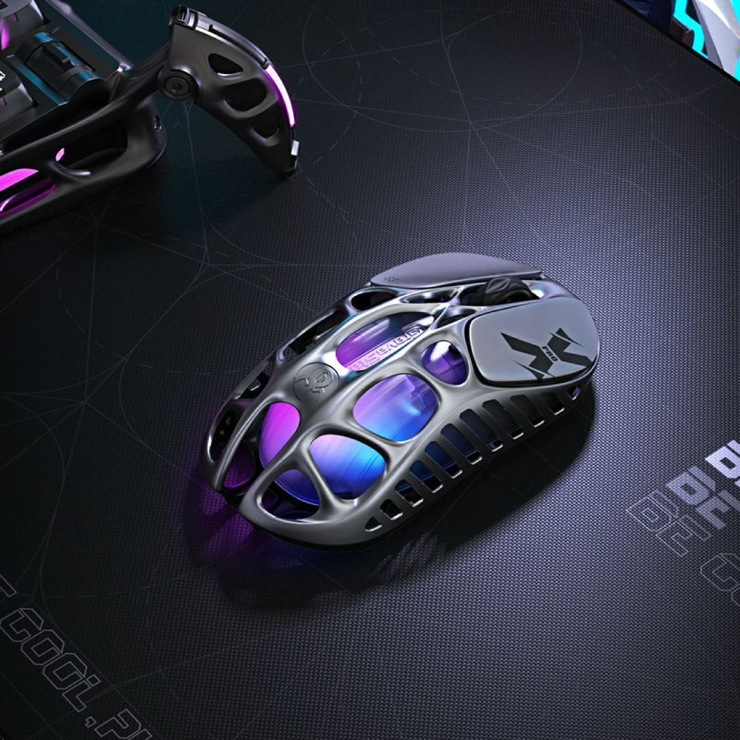 The Mercury X Pro Interstellar Silver is a premium, high-performance wireless gaming mouse blending futuristic design, lightweight construction, and bleeding-edge internals. It’s built for gamers and creators who demand responsiveness, aesthetic flair, and reliable ergonomics.