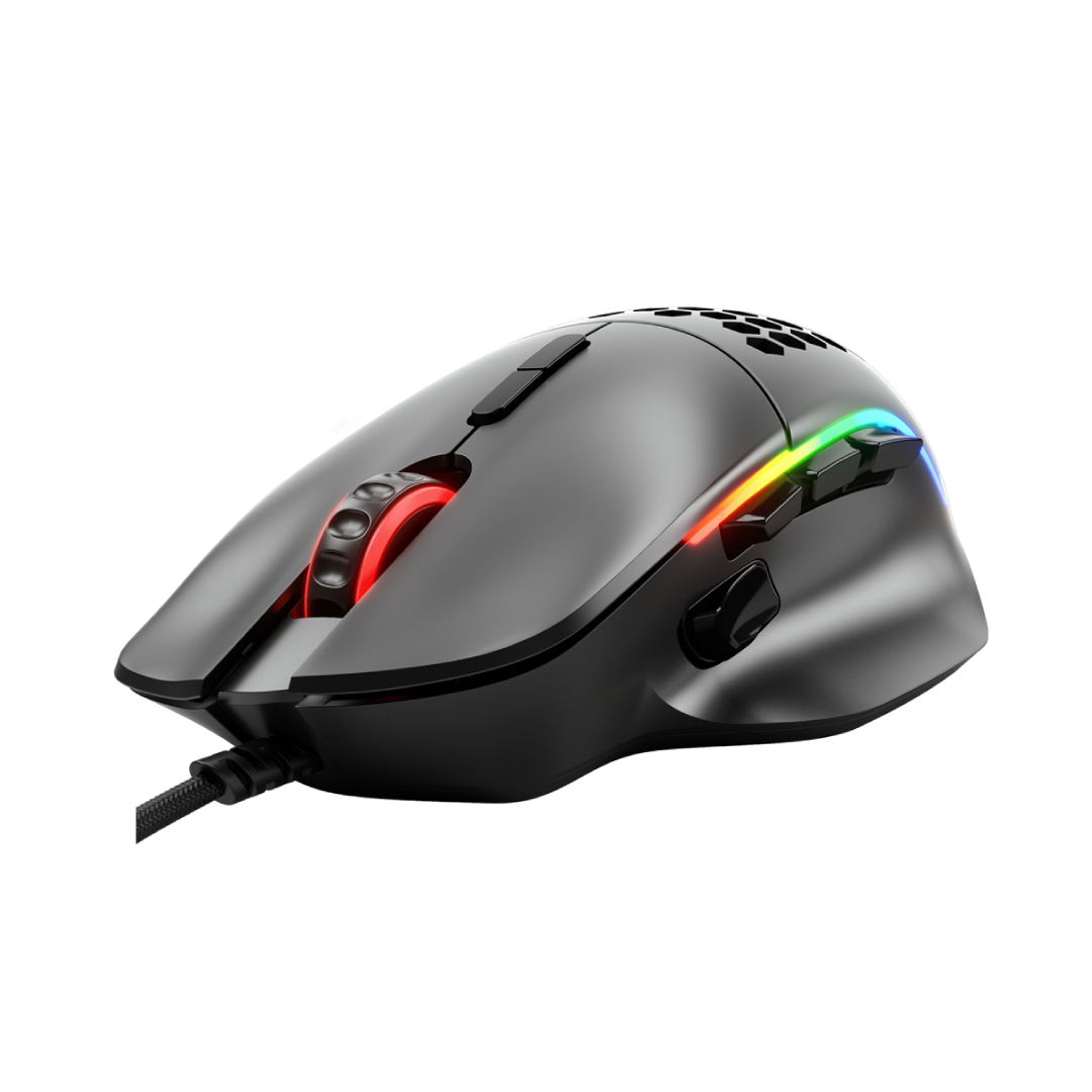 Unbelievably lightweight. Incredibly comfortable. The Model I is the ideal MOBA & MMO gaming mouse thanks to its ergonomic design, 9 programmable buttons, modular side controls, and thumb rest.