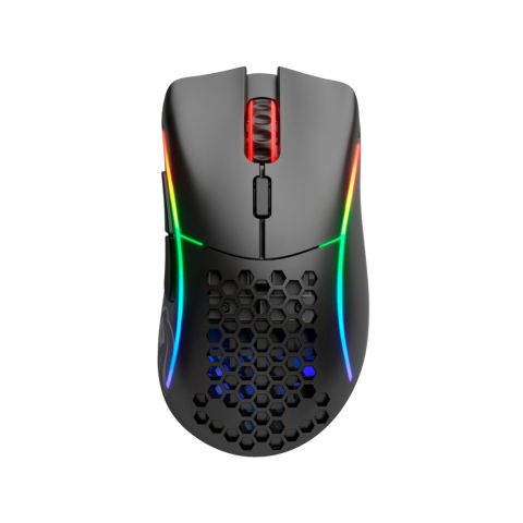 Glorious Model D Wireless Matte Black – Lightweight ergonomic wireless gaming mouse (69g) built for speed, comfort, and accuracy. Powered by the BAMF 2.4GHz sensor with up to 19,000 DPI, it offers lag-free performance, up to 71 hours of battery life, and G-Skates PTFE feet for smooth glide. Finished in sleek matte black with customizable RGB lighting, it’s the perfect choice for competitive gamers who demand precision and style.